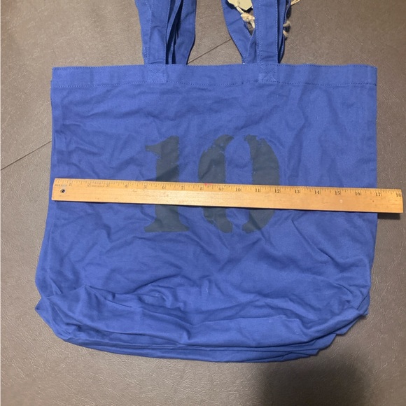 Lot Of 5 FEED 10 lightweight and foldable classic tote organic cotton Blue Nwt - Picture 6 of 9